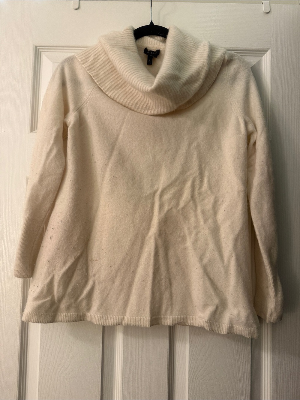 Talbots Cream Cowl Neck Sweater